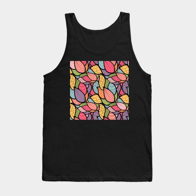 Abstract hand-drawn pattern with waves. Tank Top by AnaMOMarques
